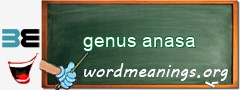 WordMeaning blackboard for genus anasa